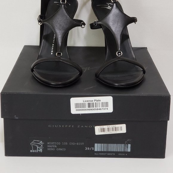 Brand New Giuseppe Zanotti Black Mistico Strappy Heels SZ 39 1/2 - Picture 6 of 6